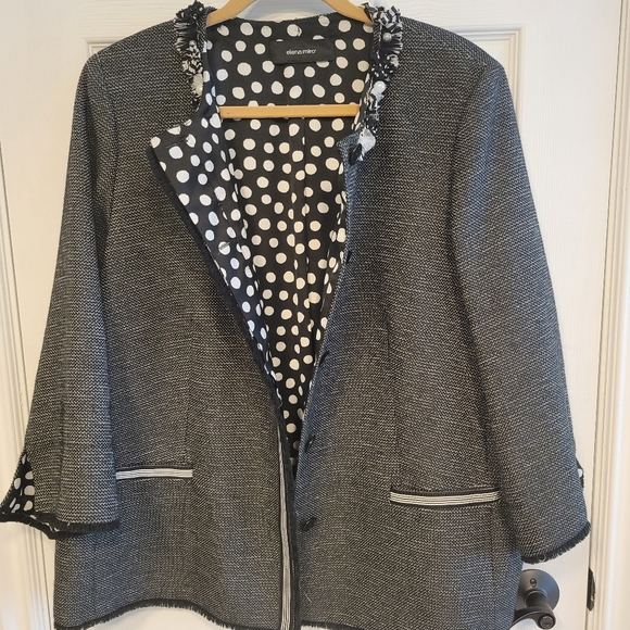 Elena Miro Plus Size 16W Jacket With Pearls - Picture 8 of 13